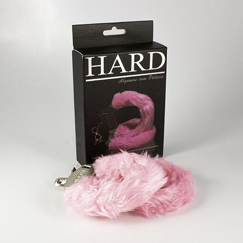 ALGEMA DE METAL FORTE COM PELÚCIA ROSA HARD