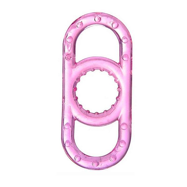 ANEL PENIANO TRIPLO EM SILICONE JELLY