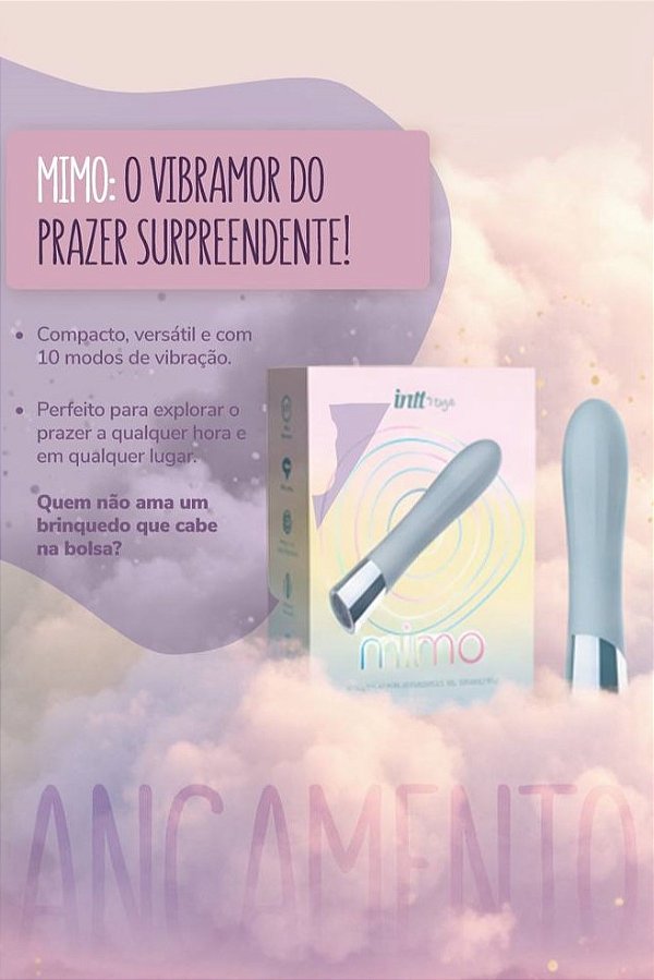 VIBRADOR BULLET COM 10 MODOS DE VIBRAÇÃO MIMO AZUL INTT TOYS