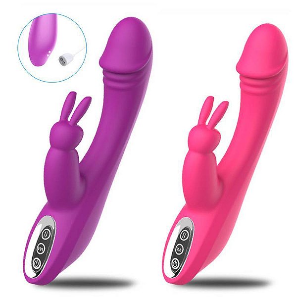 VIBRADOR RABBIT DE PONTO E CLITÓRIS RECARREGAVEL OLLY