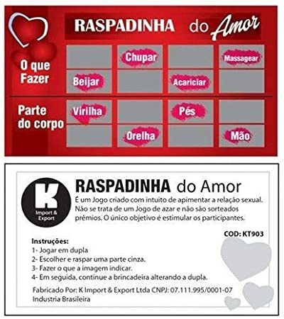 RASPADINHA DO AMOR 1 UNIDADE K IMPORT