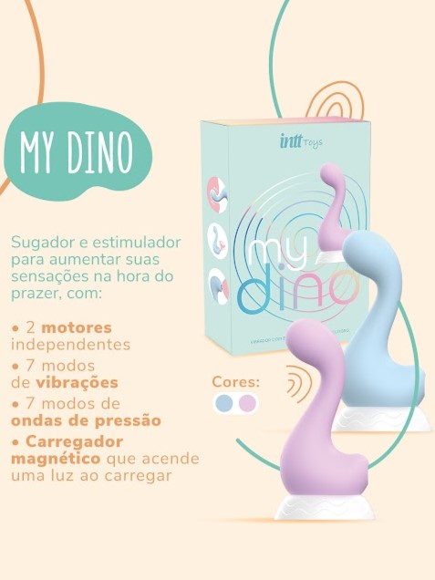 VIBRADOR MY DINO AZUL INTT