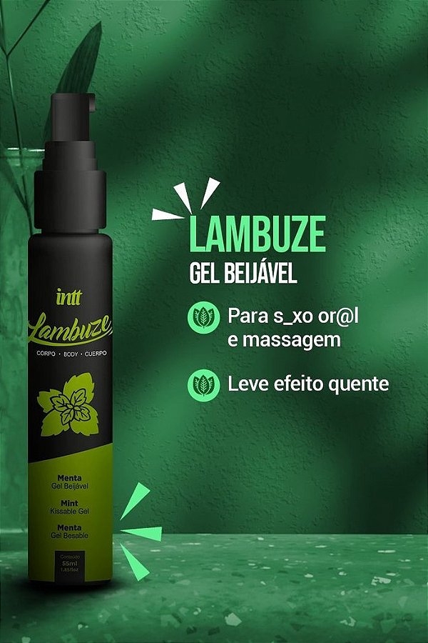 GEL BEIJAVEL COM EFEITO QUENTE MENTA LAMBUZE 55ML INTT