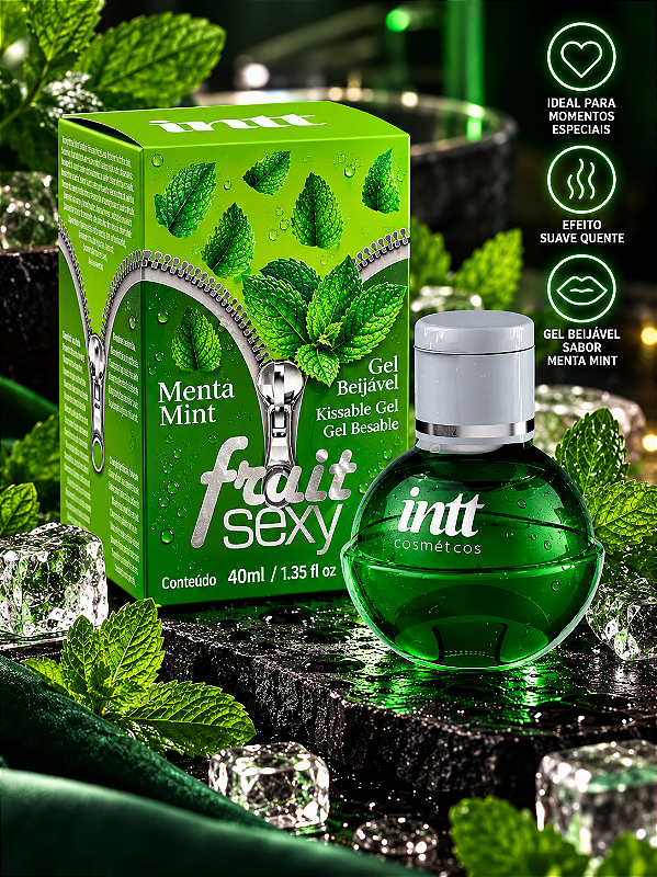 GEL BEIJÁVEL PARA ORAL FRUIT SEXY MENTA 40ML INTT