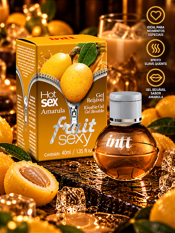 GEL BEIJÁVEL PARA ORAL FRUIT SEXY AMARULA 40ML INTT