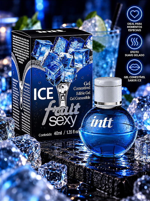 GEL BEIJÁVEL PARA ORAL FRUIT SEXY ICE MENTA 40ML INTT