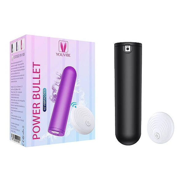 MINI POWER BULLET COLLOR USB 10 VIBRAÇÕES COM CONTROLE SEM FIO