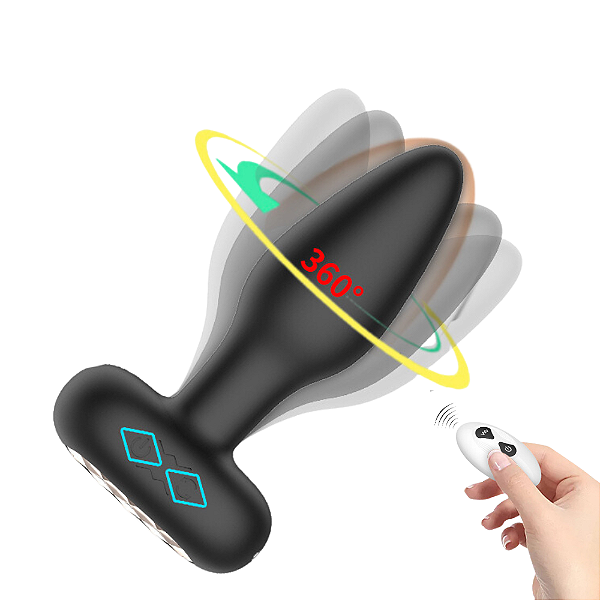 PLUG ANAL COM VIBRAÇÃO E MOVIMETO COM CONTROLE REMOTO