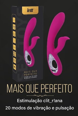 VIBRADOR 20 MODOS RECARREGÁVEL MAIS QUE PERFEITO ROXO INTT