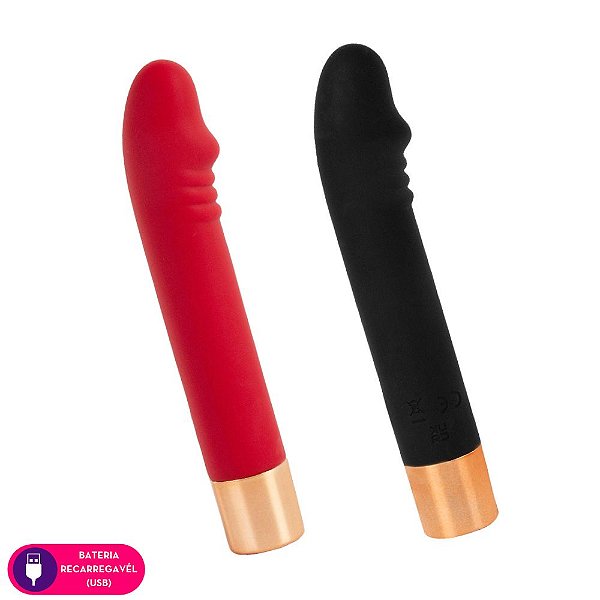 VIBRADOR PONTO G FORMATO GLANDE AVELUDADO LUXO RECARREGÁVEL