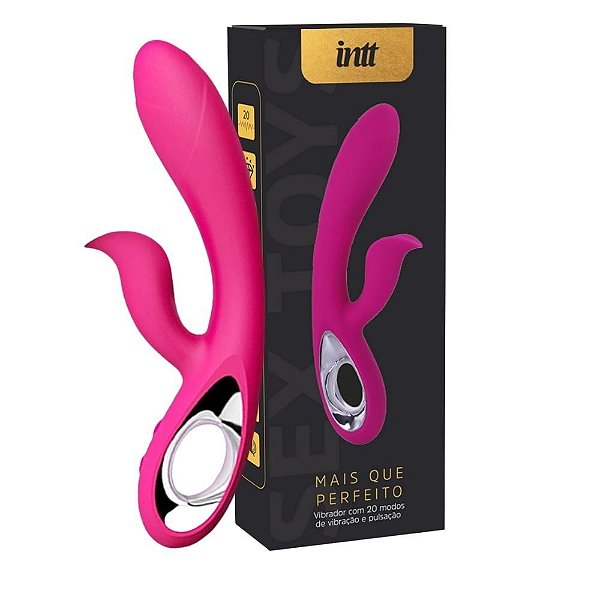 VIBRADOR 20 MODOS RECARREGÁVEL MAIS QUE PERFEITO PINK INTT