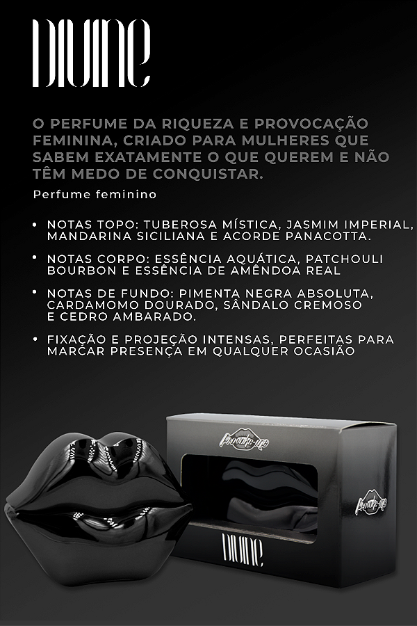 PERFUME DIVINE RIQUEZA E PROVOCAÇÃO FEMININA 30ML PROVOKE-ME