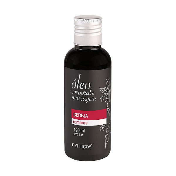 ÓLEO CORPORAL E MASSAGEM CEREJA ROMANCE 120ML FEITIÇOS