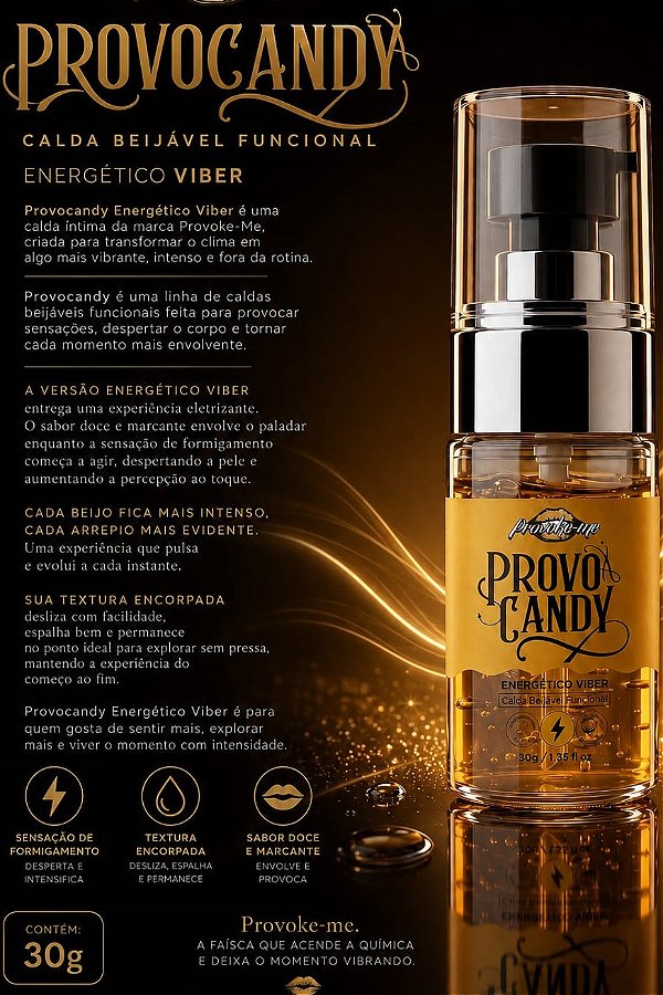 CALDA BEIJÁVEL PROVO CANDY ENERGETICO VIBER 30G PROVOKE-ME