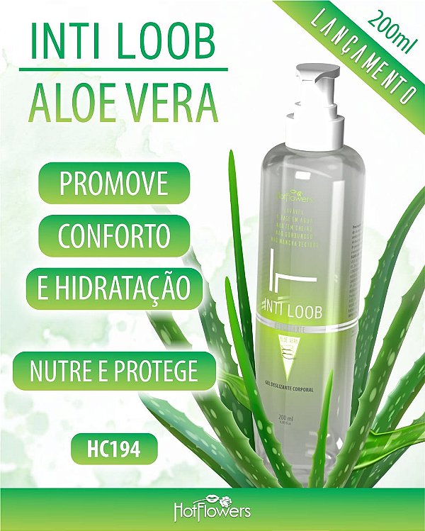 GEL DESLIZANTE CORPORAL INTI LOOB ALOE VERA 200ML HOT FLOWERS