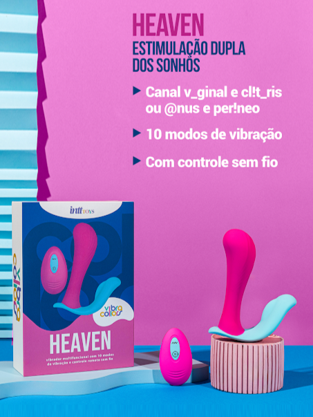 VIBRADOR MULTIFUNCIONAL COM CONTROLE REMOTO HEAVEN COLLORS INTT