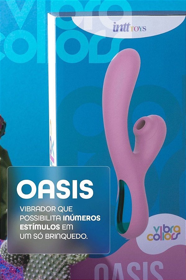 VIBRADOR DE PONTO G E ESTIMULADOR DE CLITORIS OASIS COLLORS INTT