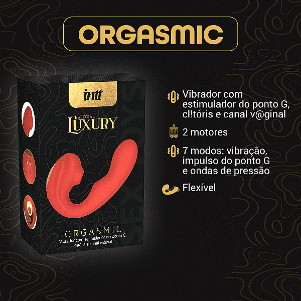 VIBRADOR COM TRIPLO ESTIMULO ORGASMIC LUXURY INTT