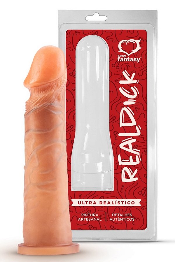 PÊNIS REALISTICO PINTADO 18,5X4,2CM REAL DICK SEXY FANTASY