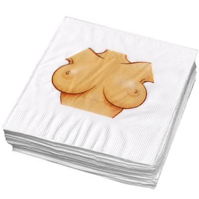 JOGO DE GUARDANAPOS ESTAMPA DE PEITOS