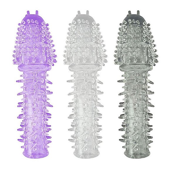 CAPA PENIANA TEXTURIZADA EM JELLY MACIA E FLEXÍVEL 14CM SI