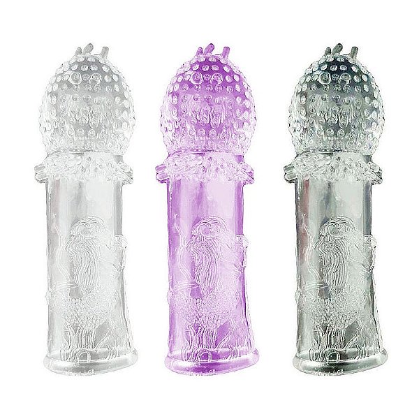 CAPA PENIANA COM NODULOS MASSAGEADORES E TEXTURA 14,0X3,6 SI