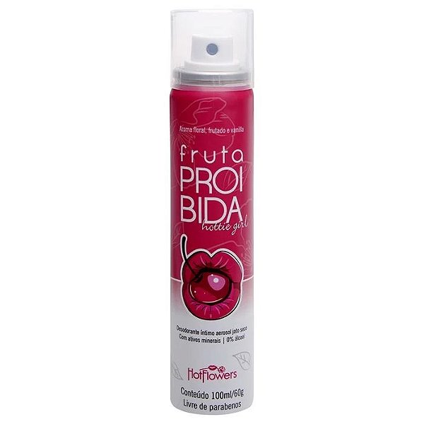 DESODORANTE INTIMO AEROSOL FRUTA PROIBIDA HOTTIE GIRL 100ML HOT FLOWERS