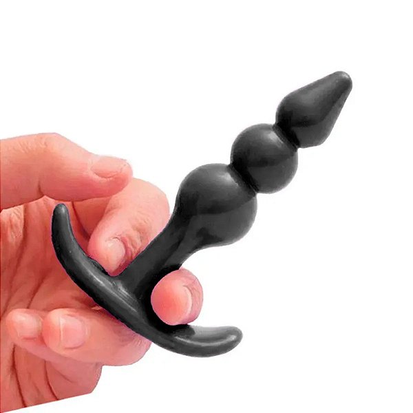 PLUG ANAL ESCALONADO EM SILICONE 9X2,2CM
