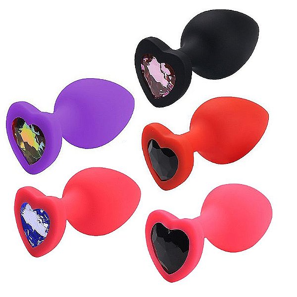 PLUG ANAL PEQUENO EM SILICONE COM FORMATO CORAÇÃO SI