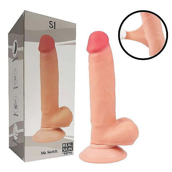 PÊNIS SUPER REALISTA E MACIO COM DUPLA CAMADA DE PELE 13X3,5 CM SI