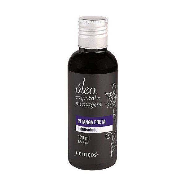 ÓLEO CORPORAL E MASSAGEM PITANGA PRETA INTENSIDADE 120ML FEITIÇOS