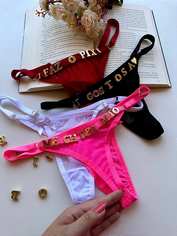 CALCINHA PERSONALIZAVÉL EM TULE LISO