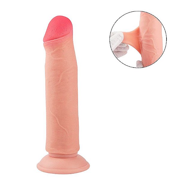 PÊNIS SUPER REALÍSTICO COM DUPLA CAMADA 16,0X4,0 CM SI