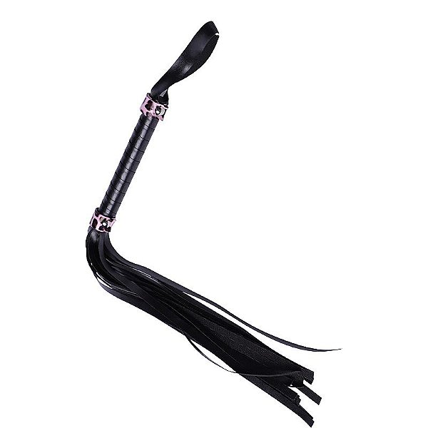 CHICOTE PRETO COM DETALHES ROSA LUXO  SI