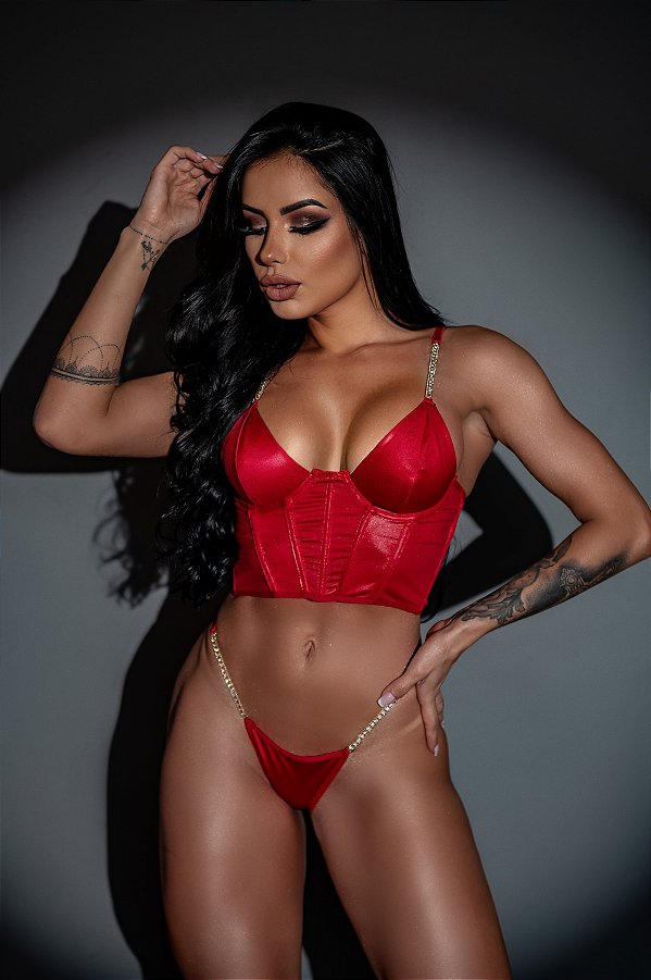 CONJUNTO LUXO LETHICIA COMPLETO VERMELHO