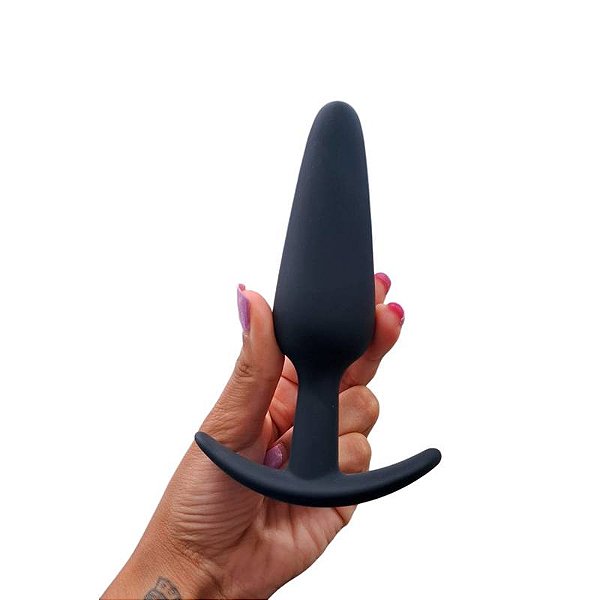PLUG ANAL CÔNICO EM SILICONE GRANDE 12,5X3,2 SI