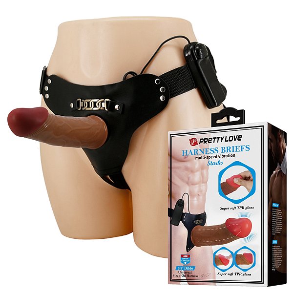 CAPA PENIANA COM VIBRO E CINTA PENIANA STARKS PRETTY LOVE