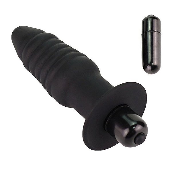 PLUG ANAL SILICONE COM VIBRADOR 11,0X3,0 SI