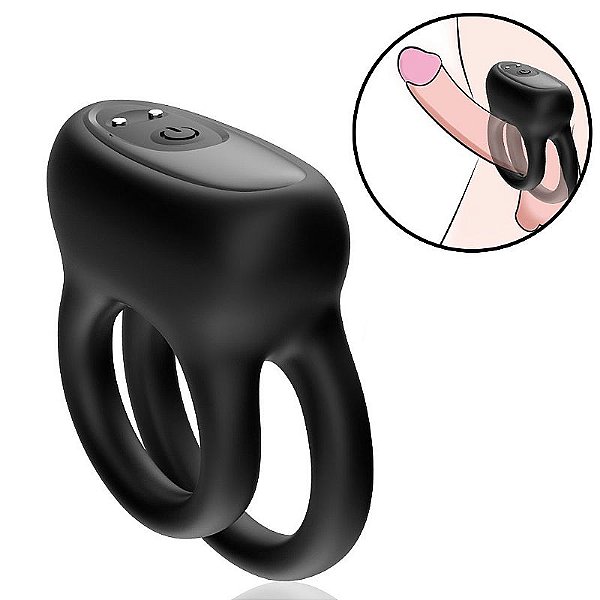 ANEL PENIANO DUPLO COM VIBRADOR RECARREGÁVEL SI