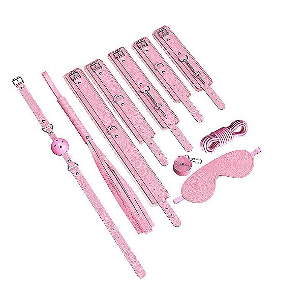 KIT SADO ERÓTICO COM PELUCIA 8 PEÇAS SI