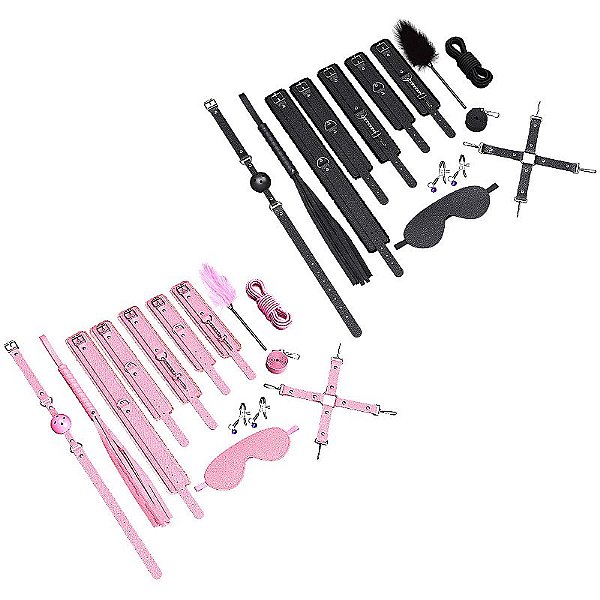 KIT SADO ERÓTICO COM PELUCIA 11 PEÇAS SI