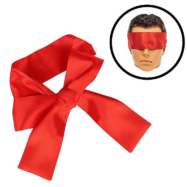 VENDA PARA OLHOS EM CETIM VERMELHO SI