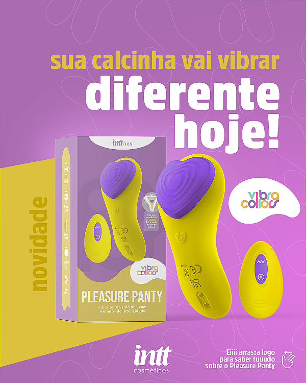 VIBRADOR DE CALCINHA COM CONTROLE REMOTO PLEASURE PANTY VIBRA COLLORS INTT