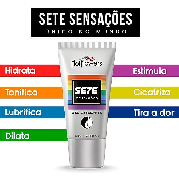 GEL DESLIZANTE ANAL SETE SENSAÇÕES 25G HOT FLOWERS