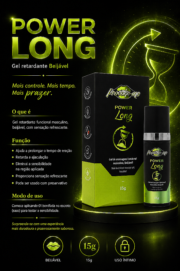 GEL RETARDANTE POWER LONG 15G PROVOKE-ME