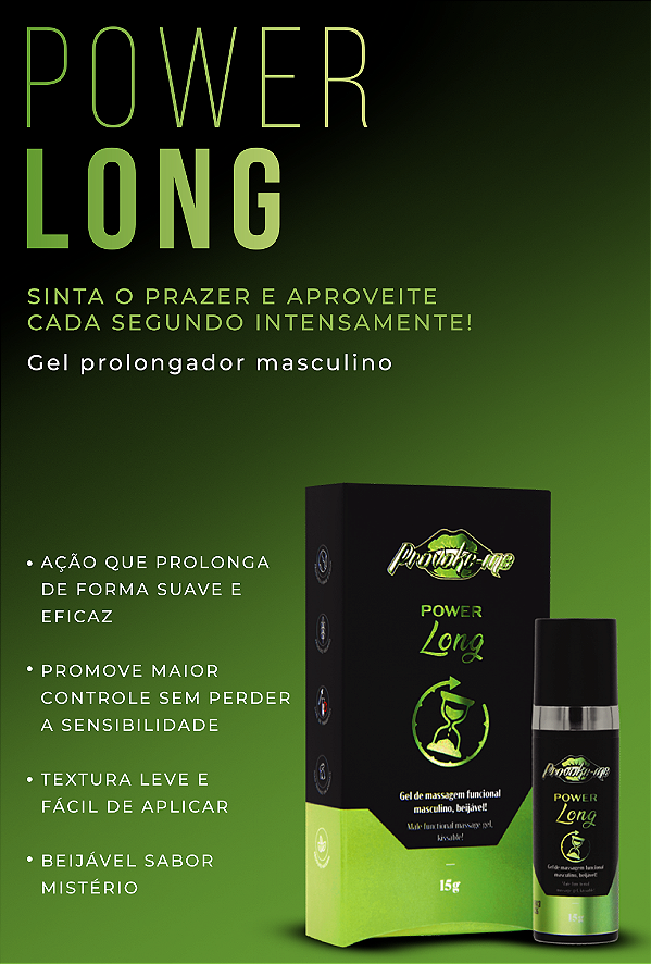 GEL RETARDANTE BEIJÁVEL POWER LONG 15G PROVOKE-ME