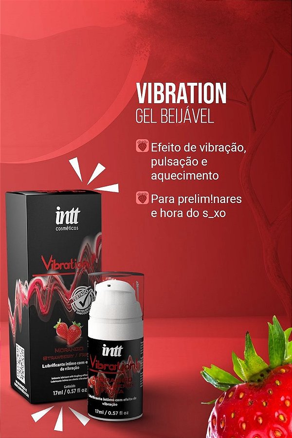 GEL EXCITANTE VIBRATION MORANGO 17ML INTT