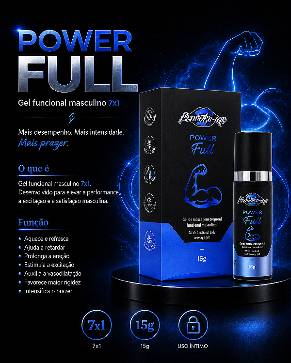 GEL FUNCIONAL MASCULINO POWER FULL 15G PROVOKE-ME