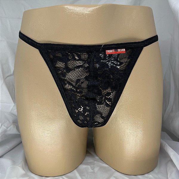 CUECA FIO RENDA PRETO FRANTZ