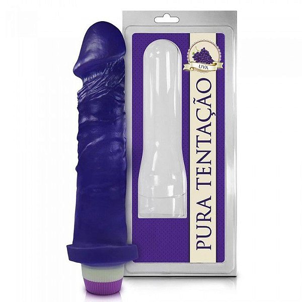 PÊNIS AROMATIZADO COM VIBRO INTERNO 18 X 4,4 CM SEXY FANTASY